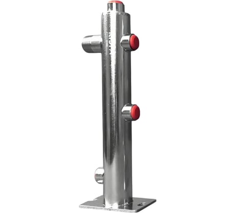 Консоль крепление бака+группа безопасности RISPA AISI 304 полир/ 5 вых./ кругл/ 3/4 ниж.подкл н.р./ шаблон RTA INOX-0111HNR