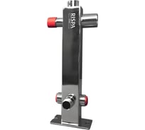 Консоль крепление бака+группа безопасности RISPA AISI 304 полир/ 6 вых./ квадр/ 3/4 верх.подкл в.р./ шаблон RTA INOX-0112HVR