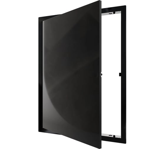 Люк ревизионный EVECS  LN фланец 300x400 нажимной 327x427 пластик Black L3040N black