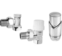 Комплект для радиатора VIVALDO термостатический угловой 1/2 хром в ATRV-CR