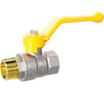 Кран шаровой латунный LD Pride 47.40.В-Н.Р GAS Ду 40 Ру 25 рычаг с биркой LD 47.363.40