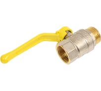 Кран шаровой латунный LD Pride 47.25.В-Н.Р GAS Ду 25 Ру 40 рычаг с биркой LD 47.363.25