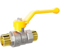 Кран шаровой латунный LD Pride 47.25.Н-Н.Р GAS Ду 25 Ру 40 рычаг с биркой LD 47.365.25