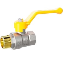 Кран шаровой латунный LD Pride 47.50.В-Н.Р GAS Ду 50 Ру 25 рычаг с биркой LD 47.363.50
