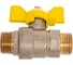 Кран шаровой латунный LD Pride 47.15.Н-Н.Б GAS Ду 15 Ру 40 бабочка с биркой LD 47.364.15 4