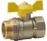 Кран шаровой латунный LD PRIDE Pride 47.15.В-Н.Б GAS Ду 15 Ру 40 бабочка с биркой LD 47.362.15 5