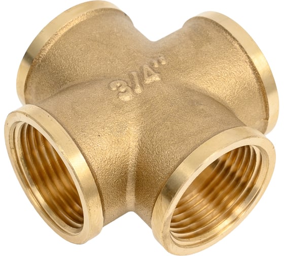 Крестовина латунная Millennium 3/4x3/4x3/4x3/4 с внутренней резьбой LKFF34