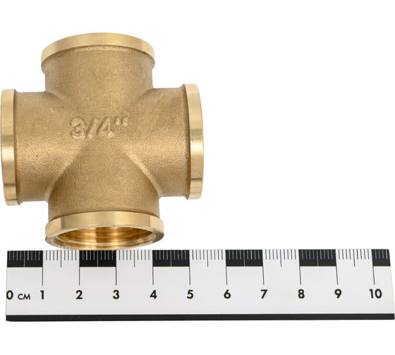 Крестовина латунная Millennium 3/4x3/4x3/4x3/4 с внутренней резьбой LKFF34