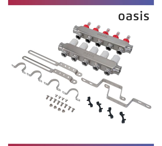 Коллекторная группа OASIS с расх., 5-вых. НЕРЖ 1”3/4 KNB01-05