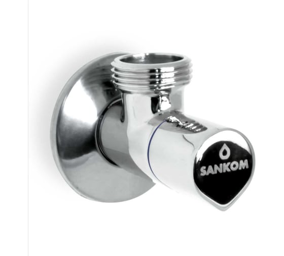 Кран угловой Sankom 1/2x3/4" blue для стиральной и посудомоечной машины 01AV3/4BL