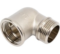 Угол LD Pride 90 гр, DN25, 1" ВР/НР, латунь никель, с биркой LD.67.539.25