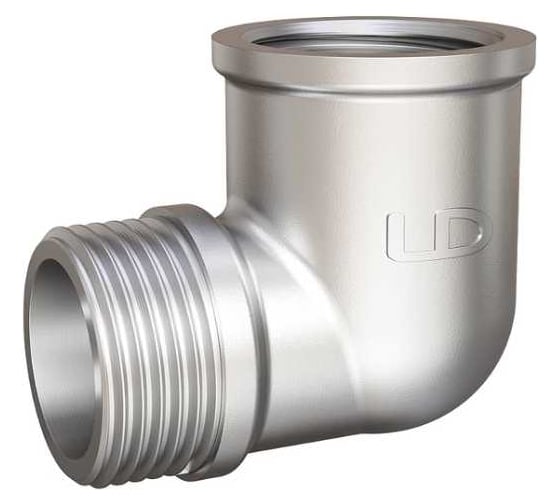 Угол LD Pride 90 гр, DN25, 1" ВР/НР, латунь никель, с биркой LD.67.539.25 1
