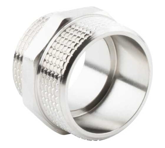 Ниппель переходной ALATO НР-НР 1 1/2"x1 1/4", латунь никелированная, 0104-4032