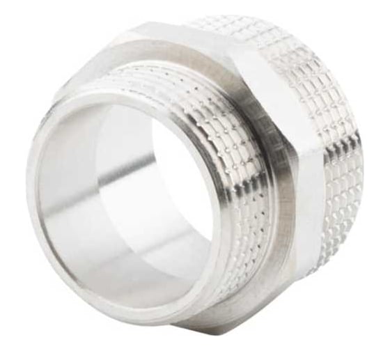 Ниппель переходной ALATO НР-НР 1 1/2"x1 1/4", латунь никелированная, 0104-4032