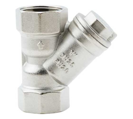 Фильтр косой сетчатый ALATO ВР-ВР 1", латунь никелированная, 0140-2525