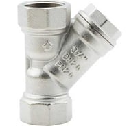 Фильтр косой сетчатый ALATO ВР-ВР 3/4", латунь никелированная, 0140-2020