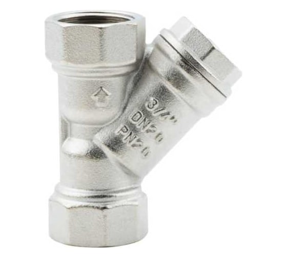 Фильтр косой сетчатый ALATO ВР-ВР 3/4", латунь никелированная, 0140-2020