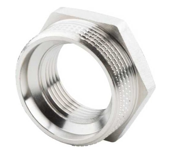 Футорка ALATO НР-ВР 1 1/2"x1", латунь никелированная, 0122-4025 1