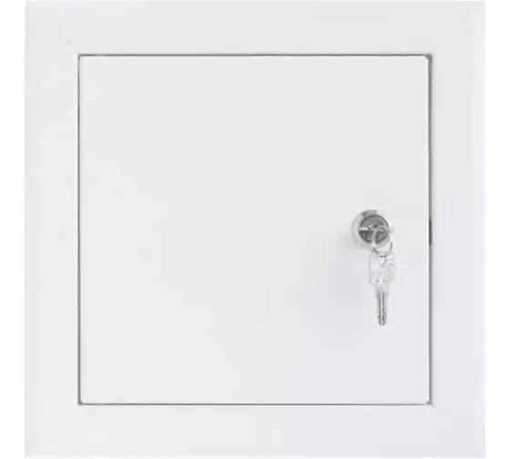 Лючок металлический ООО ПКФ Сварком П 300x300, белый, с замком s021579 1