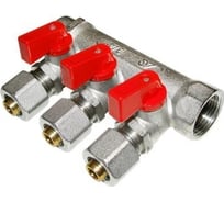 Коллектор ООО ПКФ Сварком 3/4x16x5 с шаровыми кранами 5 выходов, МП лат. (14004) (1 шт.) СанТех s027499