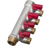 Коллектор ООО ПКФ Сварком лат. 3/4 в/н, с 4 шаровыми кранами на 1/2 (нар.рез) (14017) (1 шт.) СанТех s025294