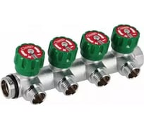 Коллектор ООО ПКФ Сварком латунный хром, 4 выхода 1x3/4 (03106Н) (1 шт.) СанТех s070308