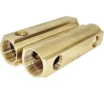 Коллектор латунный АПОГЕЙ КЛА 2502.100-2 DN25, ВР1, м/о 100мм ВР1/2, 2-е исполнение на 2 выхода 422060