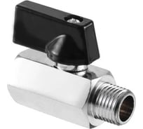 Кран шаровой мини RTP, латунь, хромированный, внутренняя/наружная резьба 1/2", индивидуальная упаковка, 39502