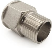 Переходник шестигранный RTP, латунь, никель, внутренняя/наружная резьба 1/2"х1/2", еврослот, 41104