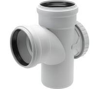 Ревизионный тройник Ostendorf 110х110 мм. 87 градусов,бесшумной канализации Skolan Safe, SKEAR 335405