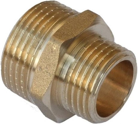 Ниппель латунный никелированный переходной Millennium 1 1/4" х 1/2" с наружной резьбой XBMM3212