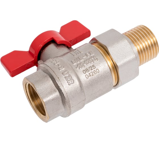 Кран шаровой с накидной гайкой и ниппелем Ридан американка DN15, PN40, латунь 065B8303RG 065B8303RG 1