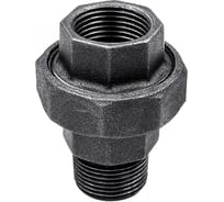 Американка черная BergMontana 1/2 г/ш плоская без прокладки (Болгария) 331 Atusa / Berg Montana-Ф 33121003 33101003