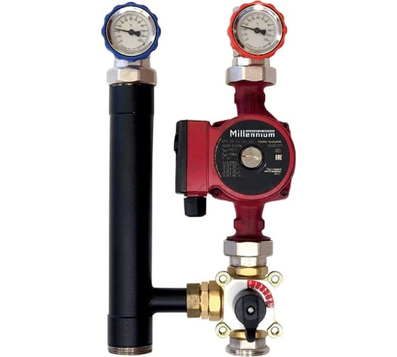 Насосная группа Millennium 1 1/2" нар. х 1" внут. с трех. смесит. правая M40.3 1