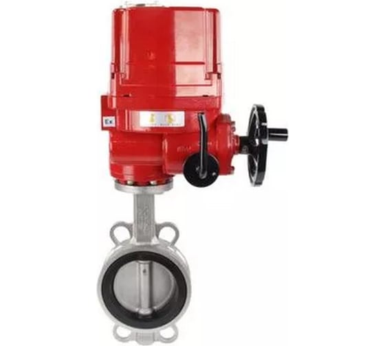 Дисковый затвор DN.ru 316L-PTFE Ду150 Ру16, нерж. сталь, электропривод EX-030-220В D050-02447 1