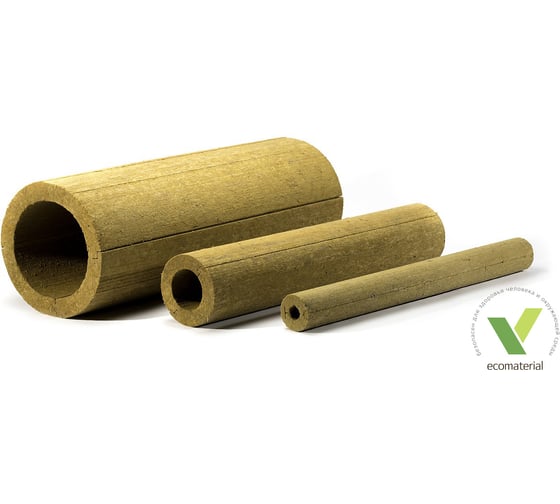 Минераловатные теплоизоляционные цилиндры XOTPIPE SP-100 38x30x1000 мм, поставляется кратно упаковке, в упаковке 19 шт.(19 пог. м) VISP100L10DT38-30