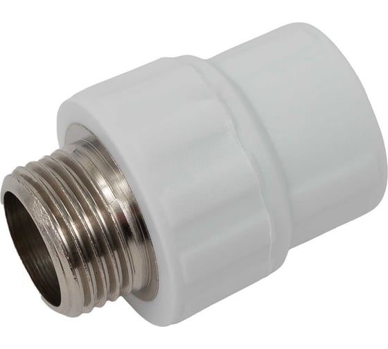 Муфта PP-R бел комб 20х1/2 НР Gigant GPM-20X12НР 1