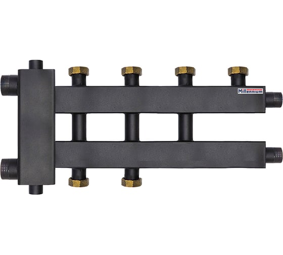 Коллектор для котла Millennium 1 1/2" наружная резьба х1 1/2" внутренней резьбой /125мм/дублер 2+2+1 контура с гидроразделителем MKDG4085.221F