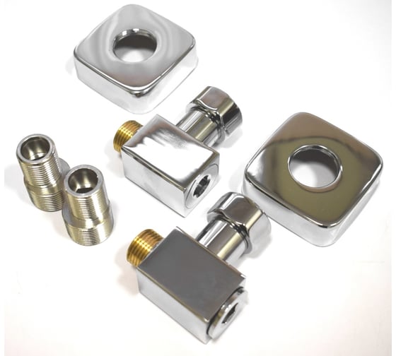 Угловое соединение для полотенцесушителя Millennium 1/2" х 3/4" наружная/внутренняя резьба,комплект (пара) B-9