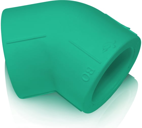 Уголок Blue Ocean 45 градусов, 25, полипропиленовый, зеленый PPRF/45E G -25 1
