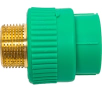 Комбинированная муфта с наружной резьбой Blue Ocean 25x3/4", полипропиленовая, зеленая PPRF/EA(G)-25x3/4"