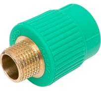 Комбинированная муфта с наружной резьбой Blue Ocean 25x1/2", полипропиленовая, зеленая PPRF/EA(G)-25x1/2"