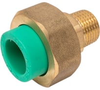 Комбинированная разъемная муфта - американка с наружной резьбой Blue Ocean 20x1/2, полипропиленовая, зеленая PPRF/UAM(G)-20x1/2"