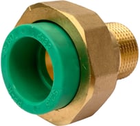 Комбинированная разъемная муфта - американка с наружной резьбой Blue Ocean 32x1, полипропиленовая, зеленая PPRF/UAM(G)-32x1"