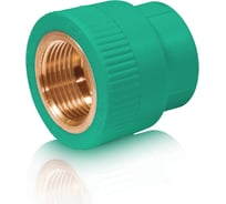 Комбинированная муфта с внутренней резьбой Blue Ocean 25x3/4", полипропиленовая, зеленая PPRF/IA(G)-25x3/4"