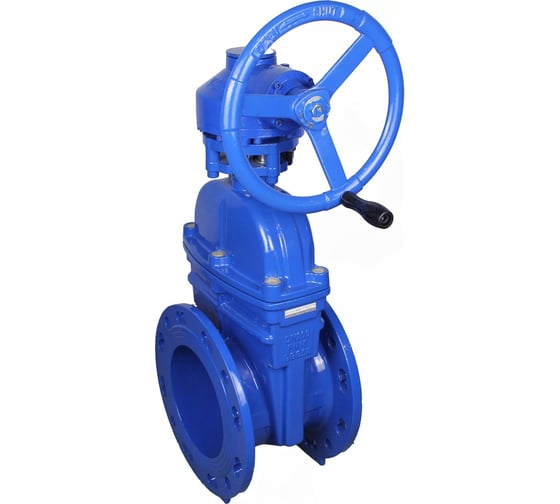 Задвижка клиновая DN.ru 30ч939р (аналог МЗВ) GGG50-GGG50-EPDM-BLUE Ду80 Ру10/16, редуктор D040-09317