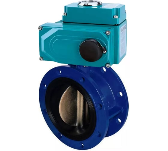 Затвор DN.ru GGG40-304-EPDM-2W-F Ду200 Ру16 фланцевый, 1/4-оборотный электропривод 220В D050-70702