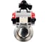 Затвор дисковый DN.ru 304-304-EPDM Ду25 Ру10 пищ.нерж.сталь, пневмопривод, пневмораспределитель, БКВ D050-77606 1