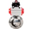 Дисковый затвор DN.ru 304-304-Sil-2W-W-H Ду32 Ру10 пищевая нержавеющая сталь, пневмопривод, БКВ D050-74286 1