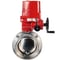 Дисковый затвор DN.ru 304-304-Sil-2W-T-H Ду32 Ру10 пищевая нержавеющая сталь, электропривод взрывозащищенный 220В D050-73593 1